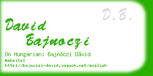 david bajnoczi business card